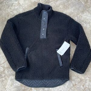 Athleta Cozy Sherpa Snap Sweatshirt